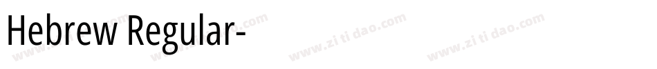 Hebrew Regular字体转换
